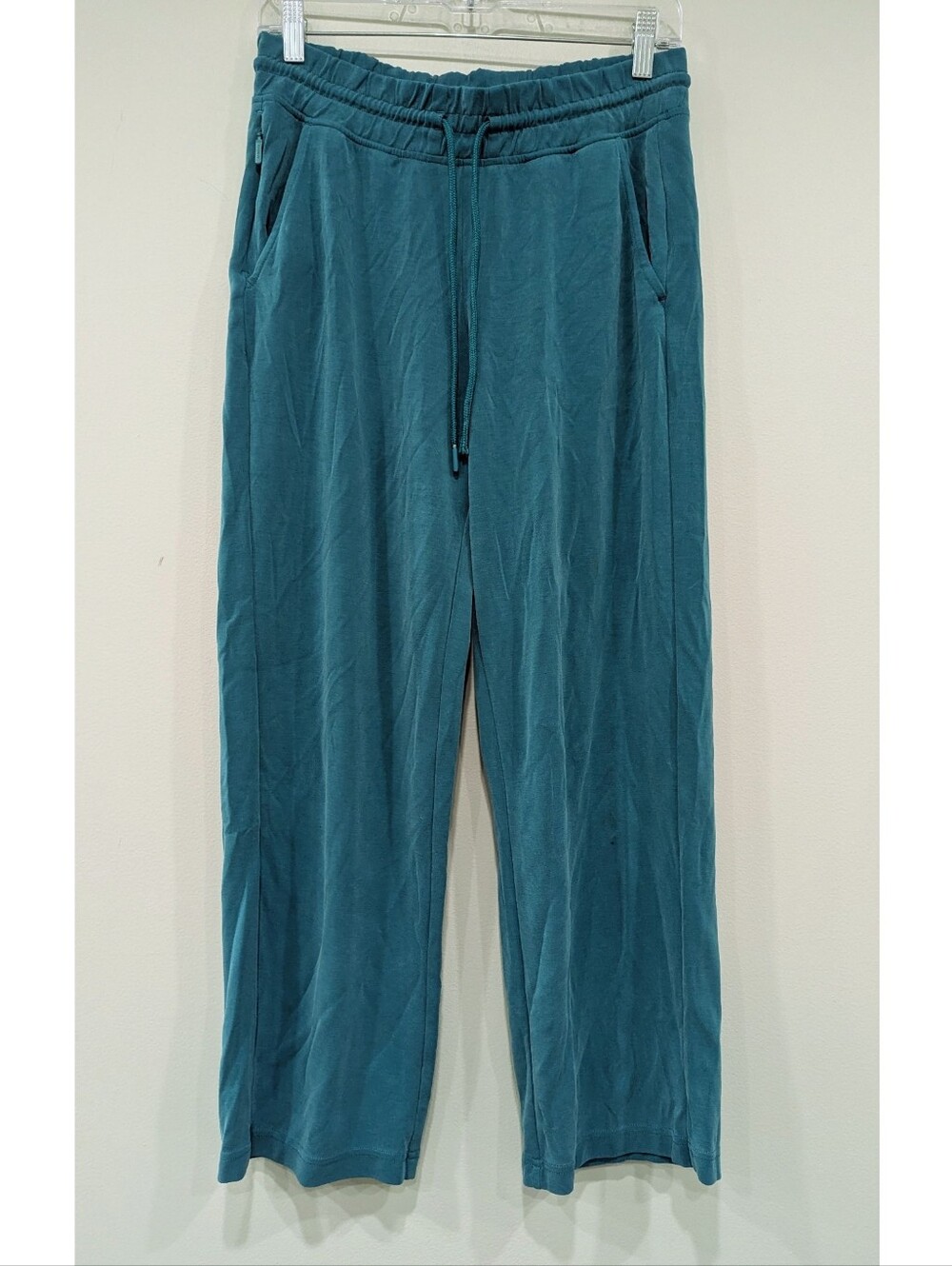 Athleta Seasoft Mid Rise Straight Crop In Teal Size Small Tall